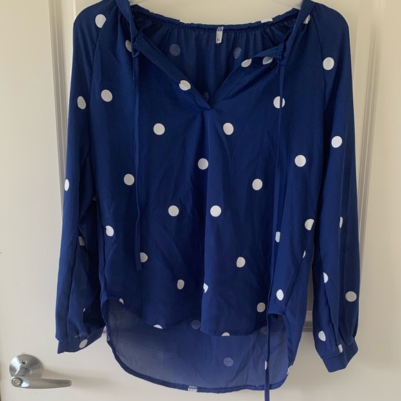 New Look shirt in blue with black dot print - Picture 3 of 3